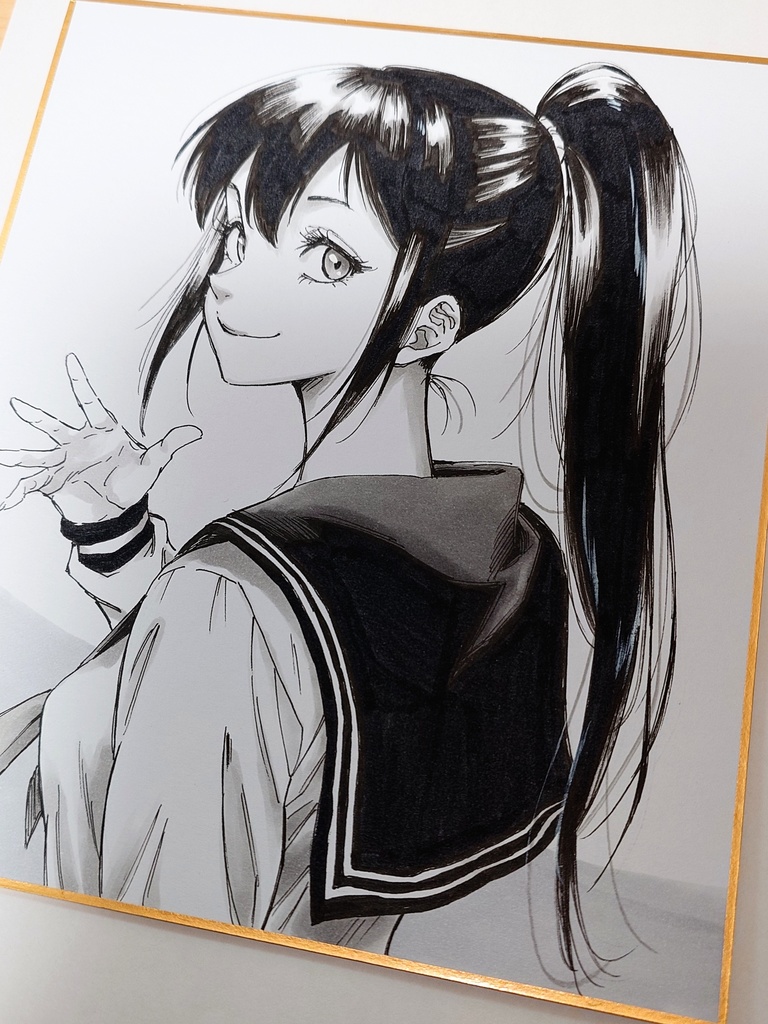 オリジナルイラスト 中色紙