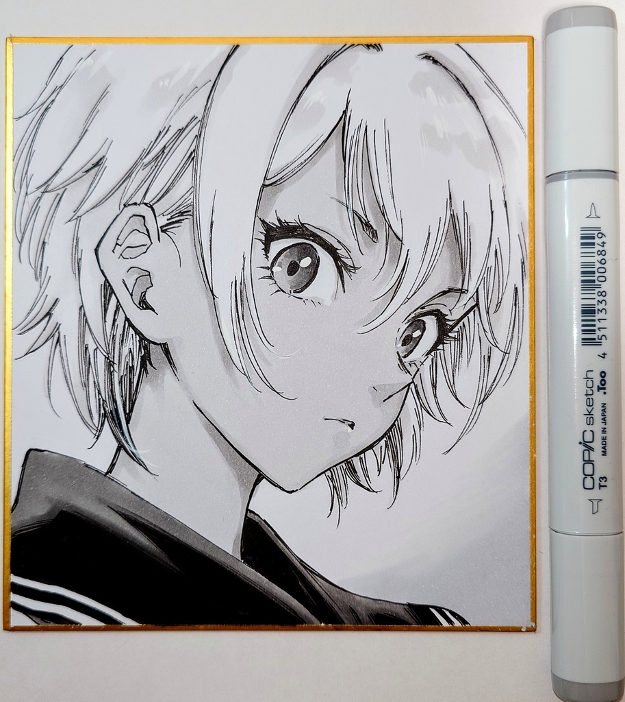オリジナルイラスト 小色紙