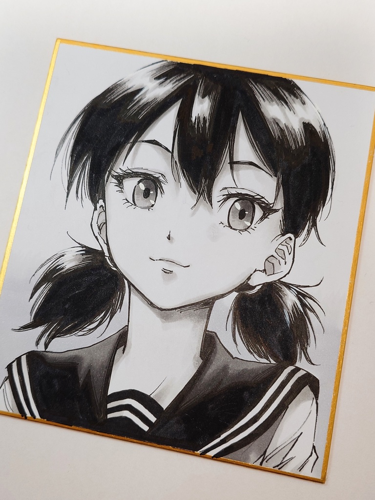 オリジナルイラスト 小色紙