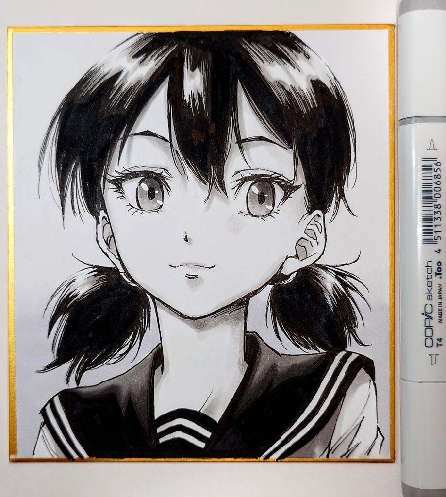 オリジナルイラスト 小色紙