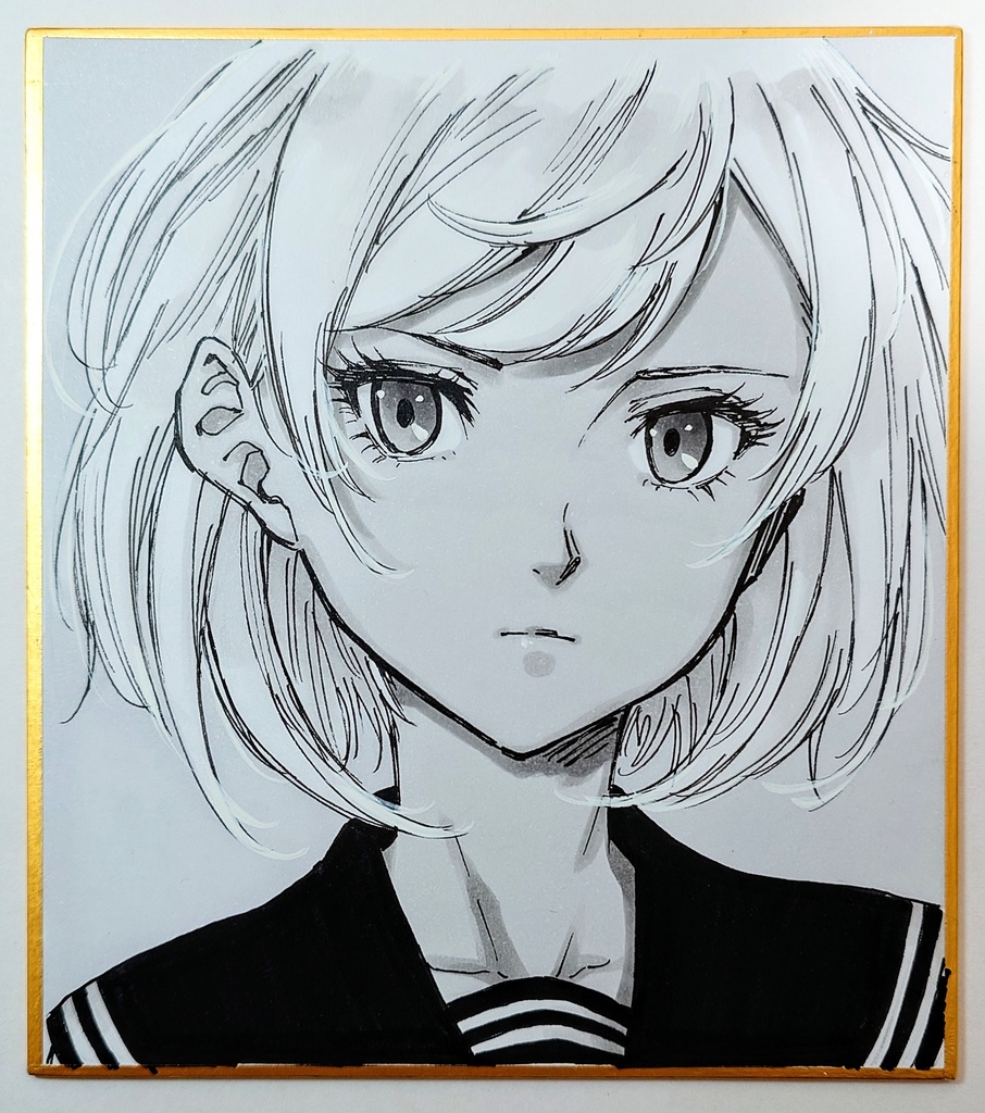オリジナルイラスト 小色紙