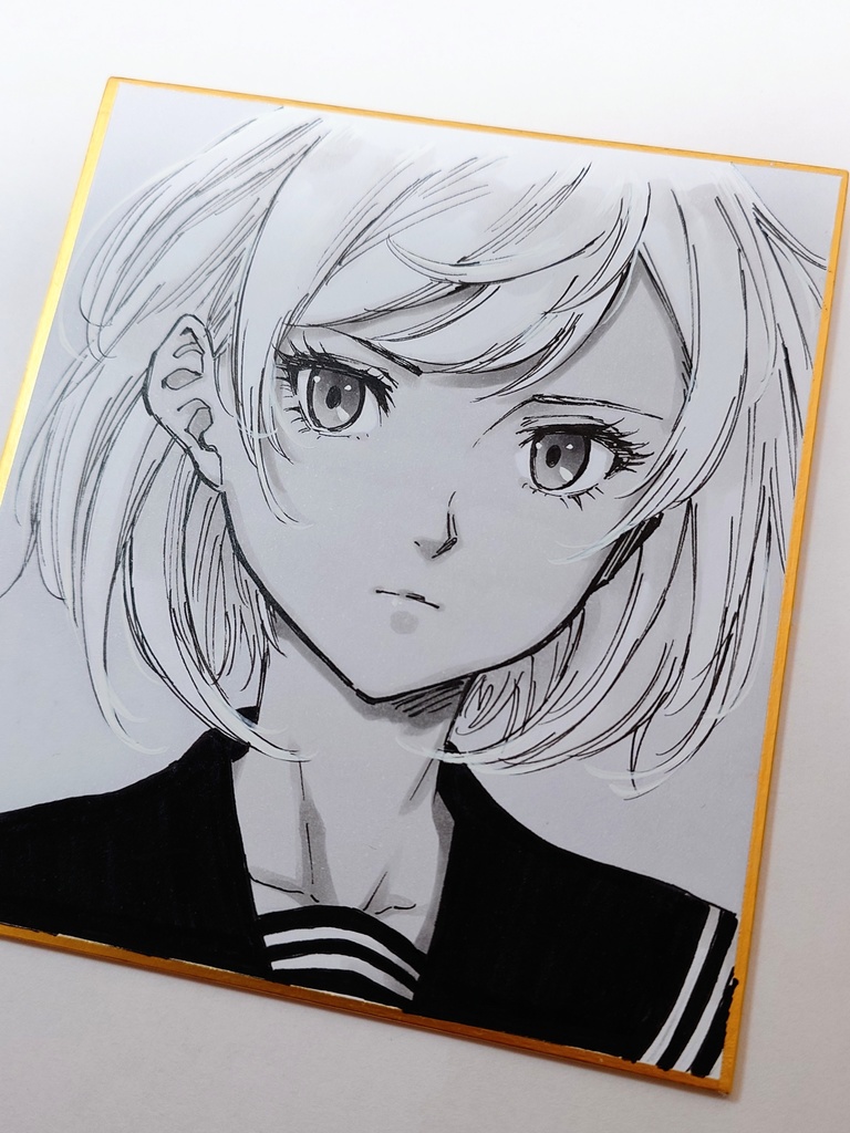 オリジナルイラスト 小色紙