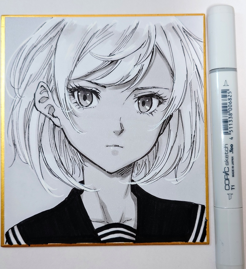 オリジナルイラスト 小色紙