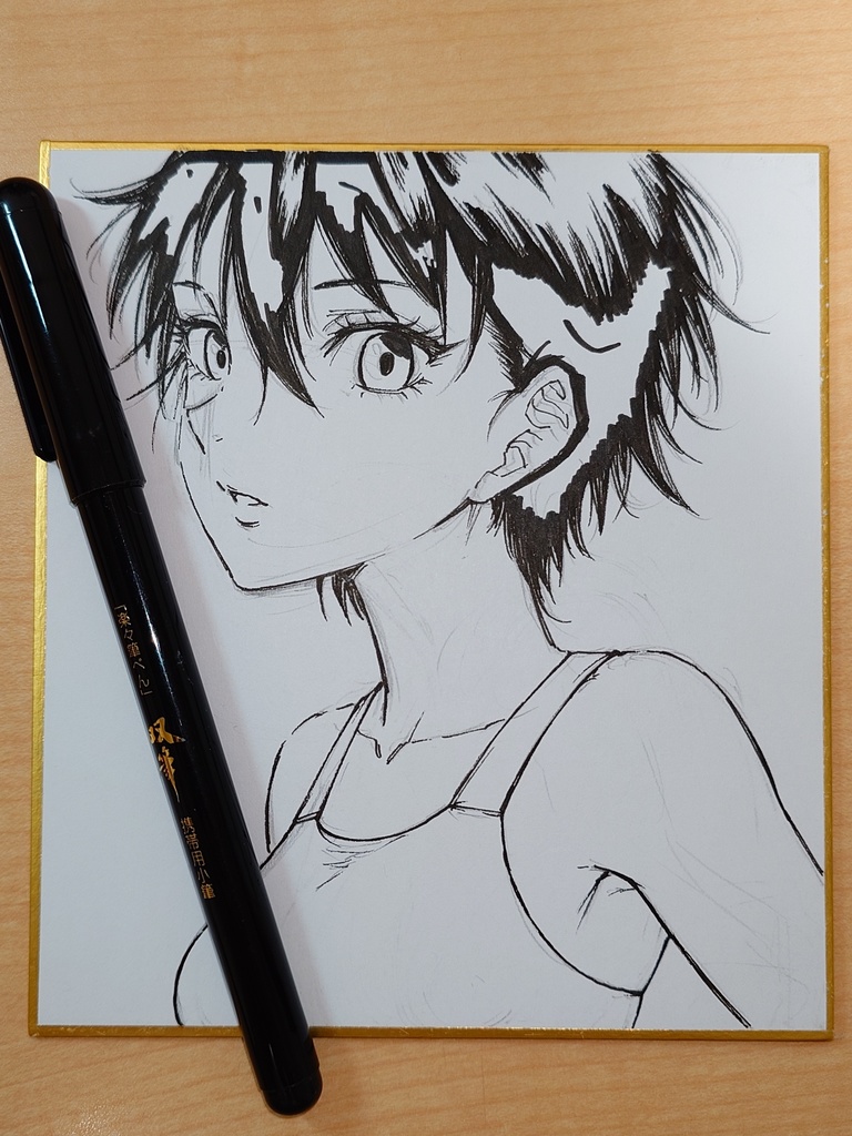 オリジナルイラスト 小色紙