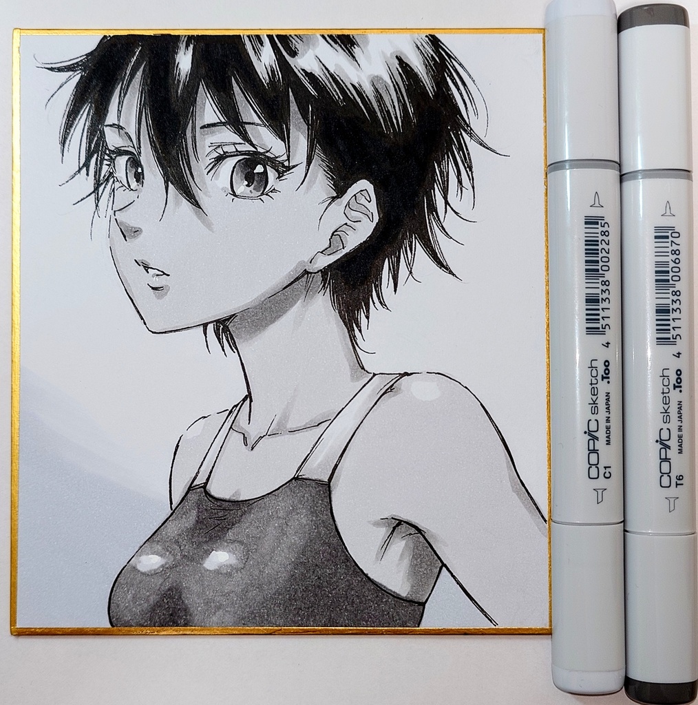 オリジナルイラスト 小色紙