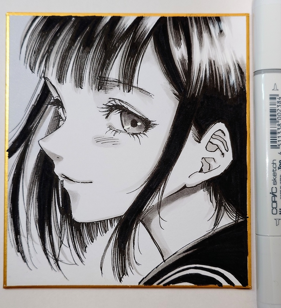 オリジナルイラスト 小色紙