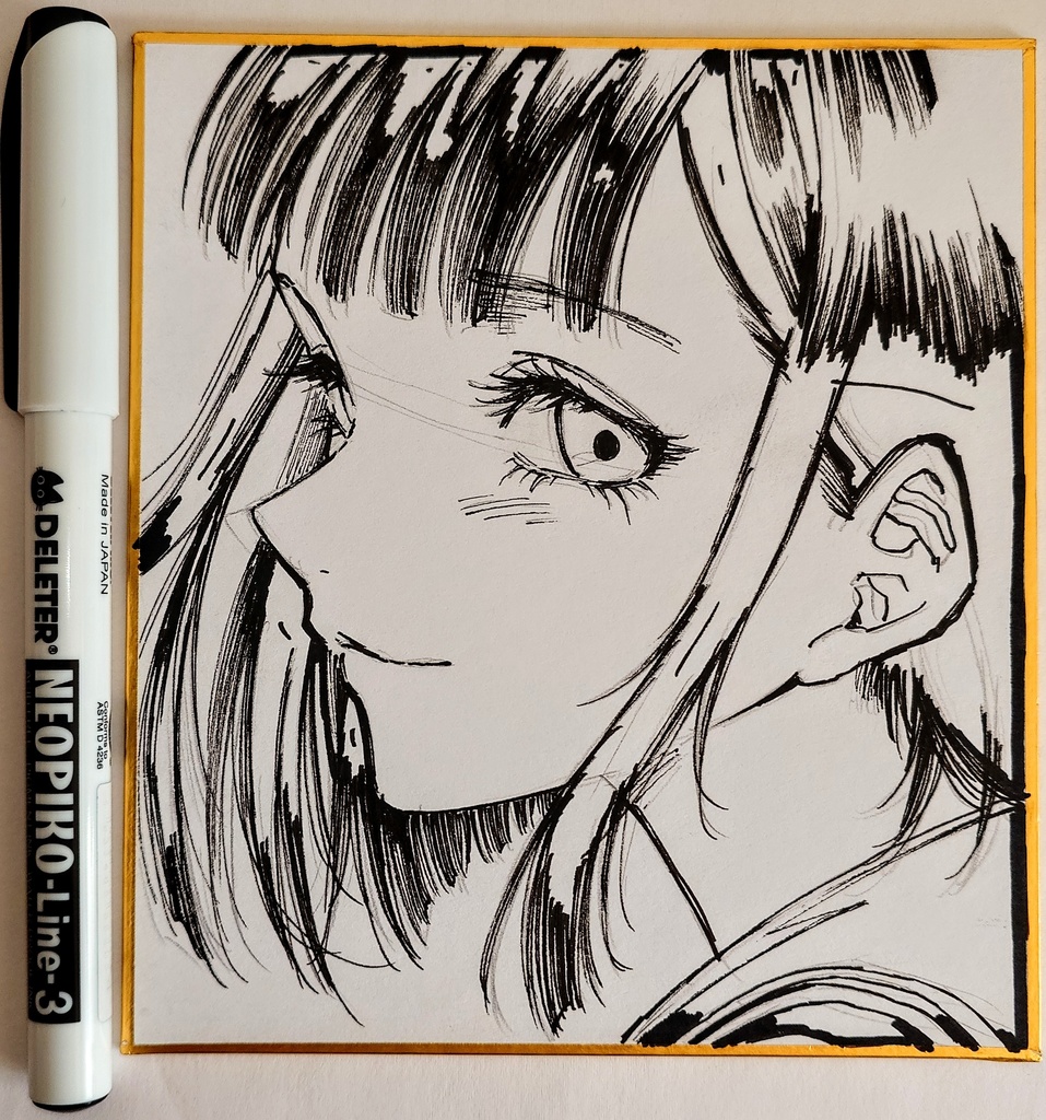 オリジナルイラスト 小色紙