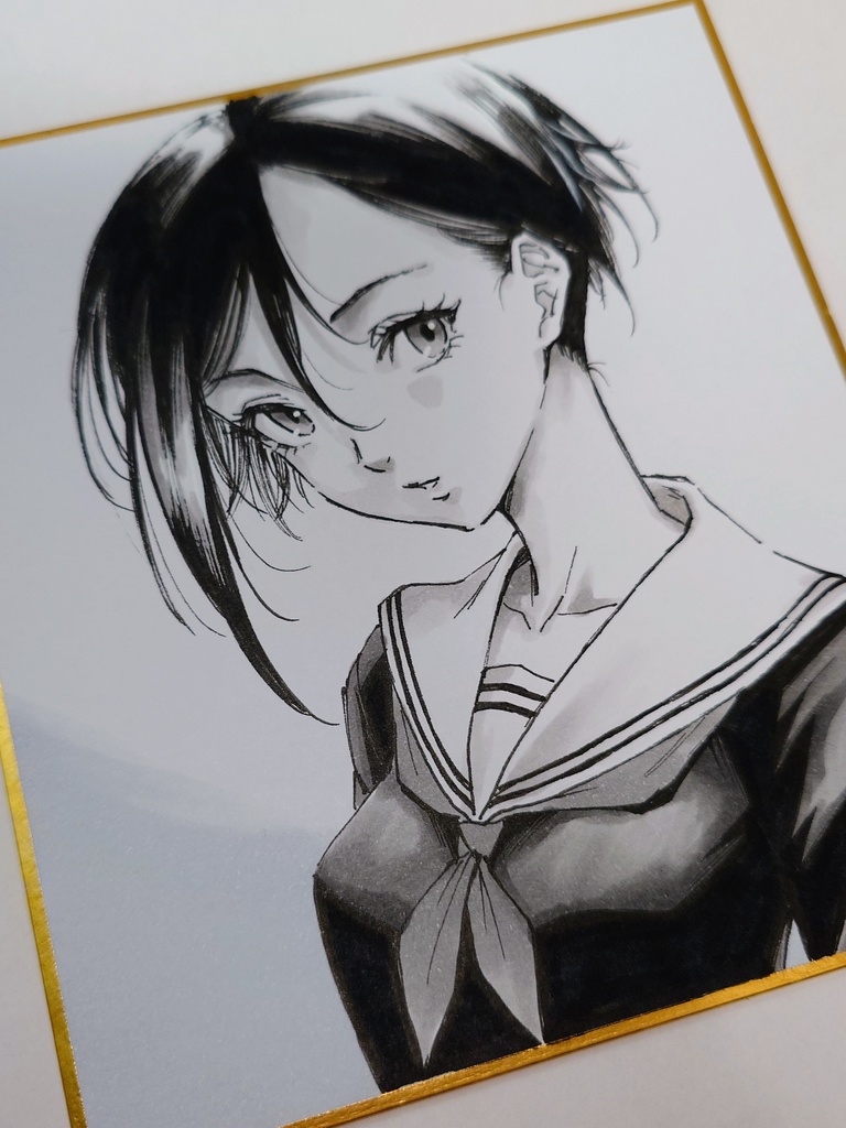 オリジナルイラスト 小色紙