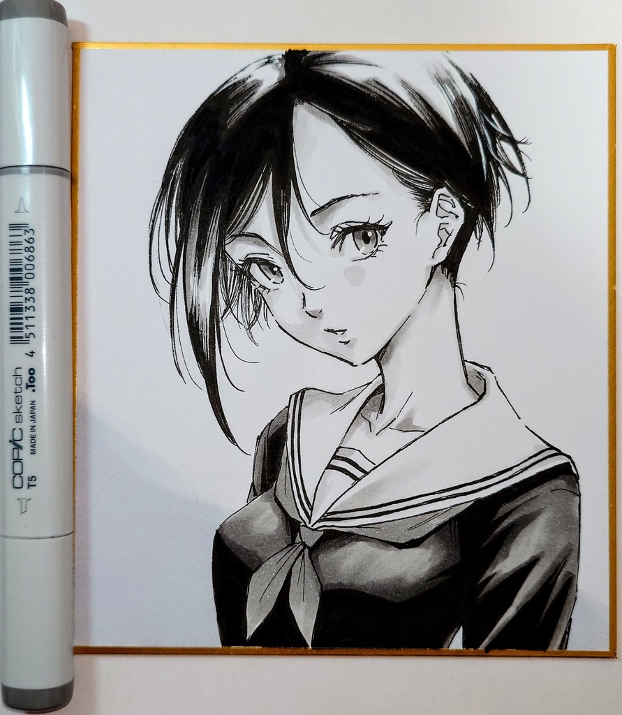 オリジナルイラスト 小色紙
