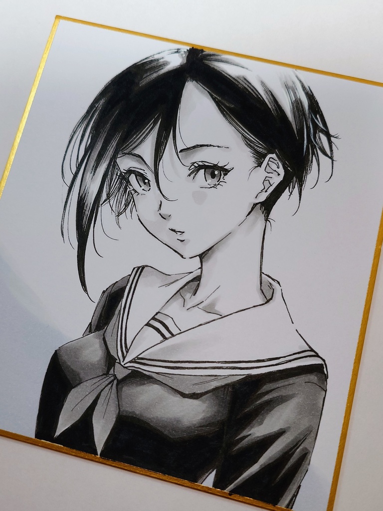 オリジナルイラスト 小色紙