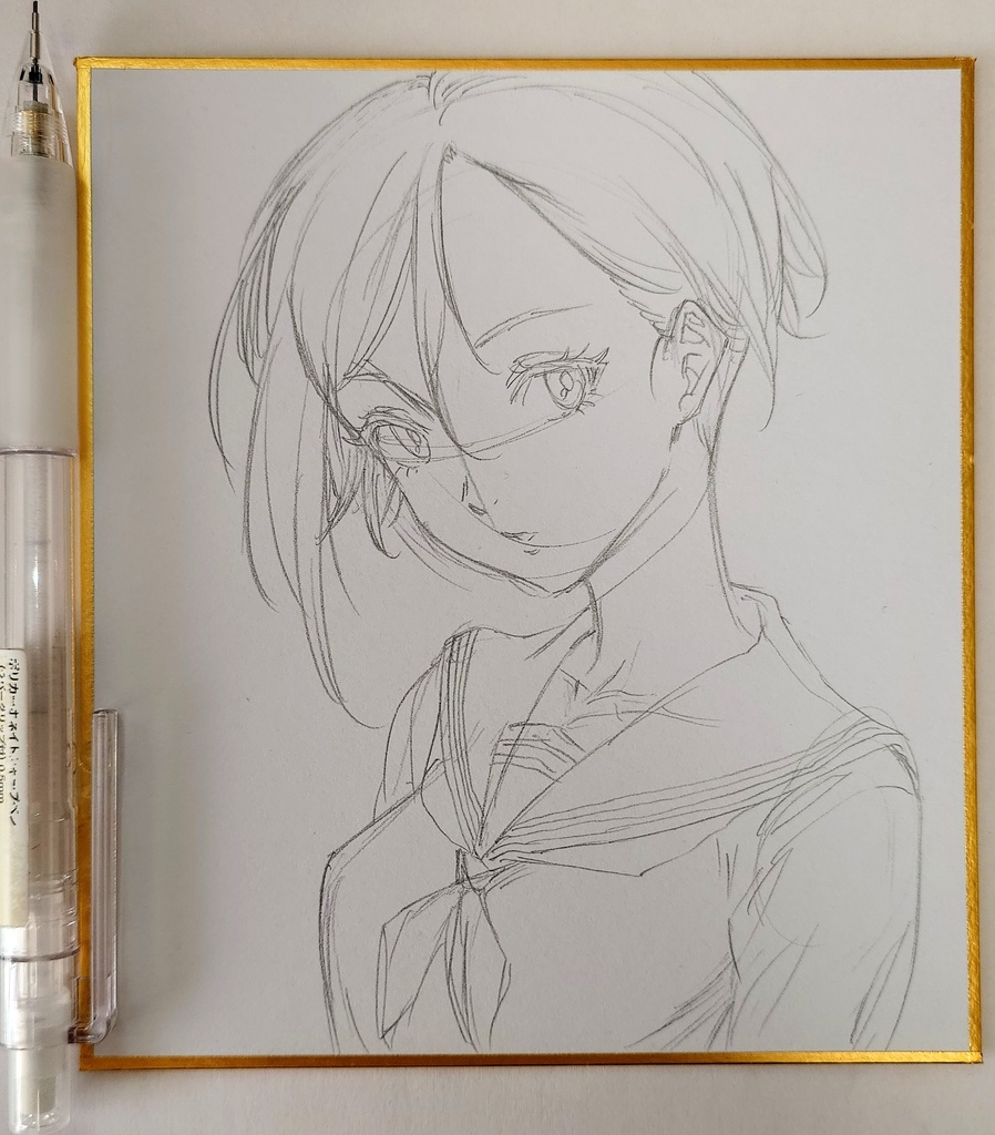 オリジナルイラスト 小色紙