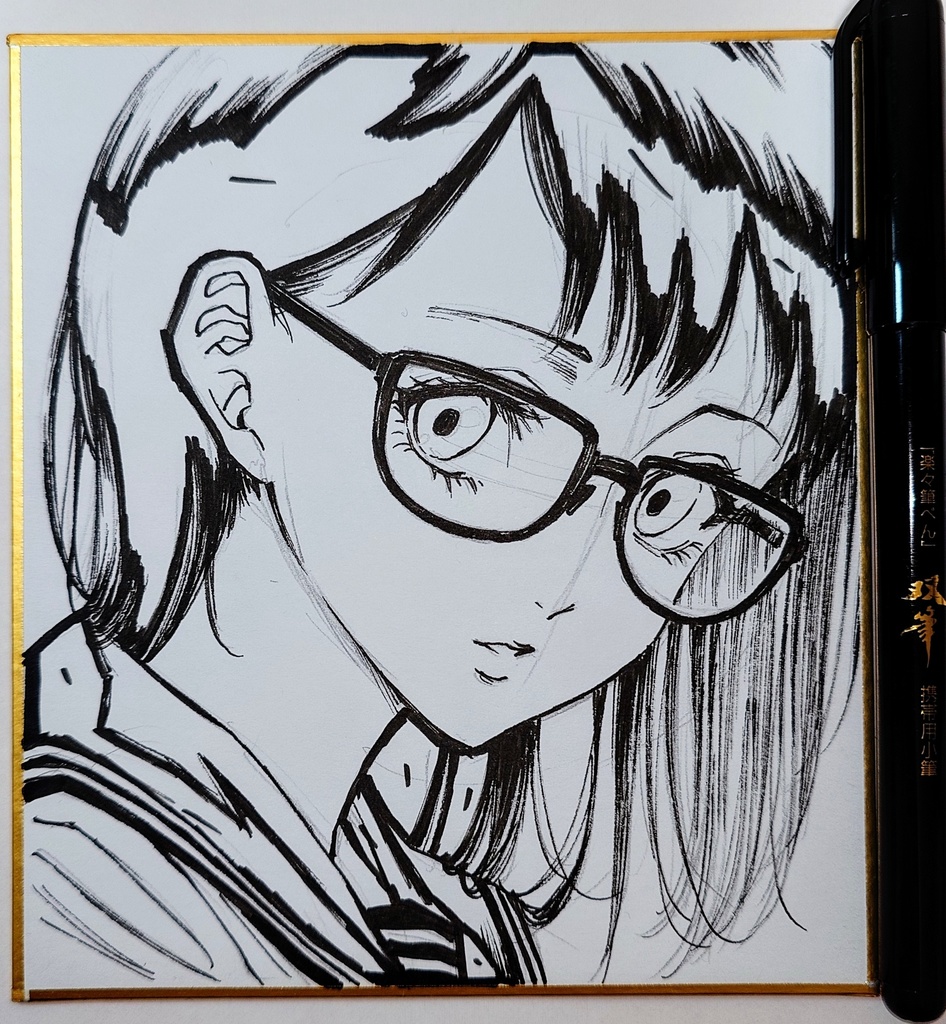 オリジナルイラスト 小色紙