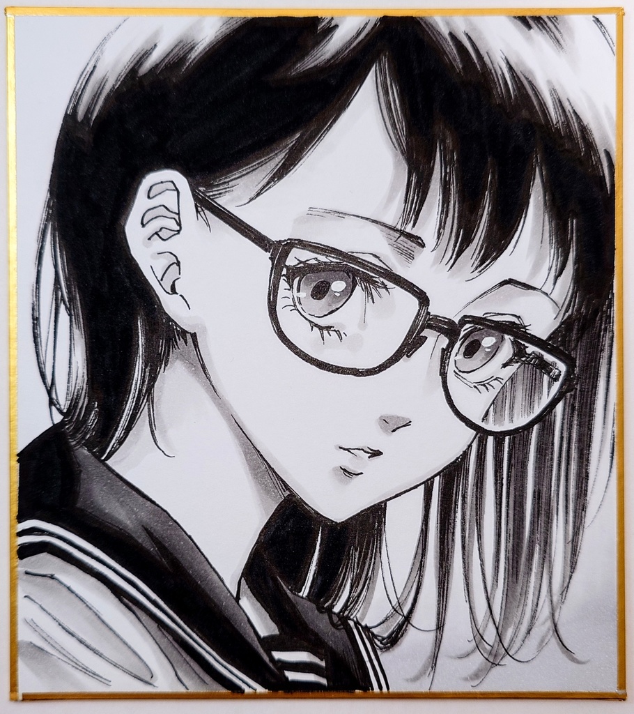 オリジナルイラスト 小色紙