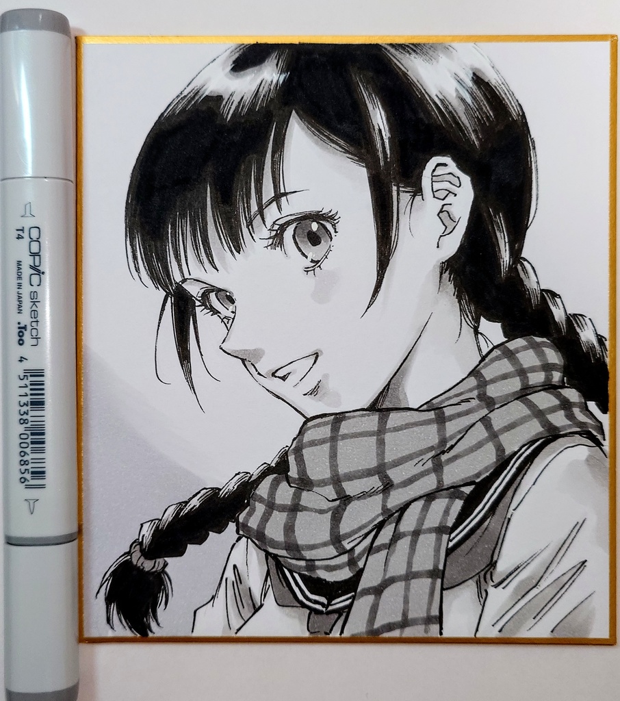 オリジナルイラスト 小色紙