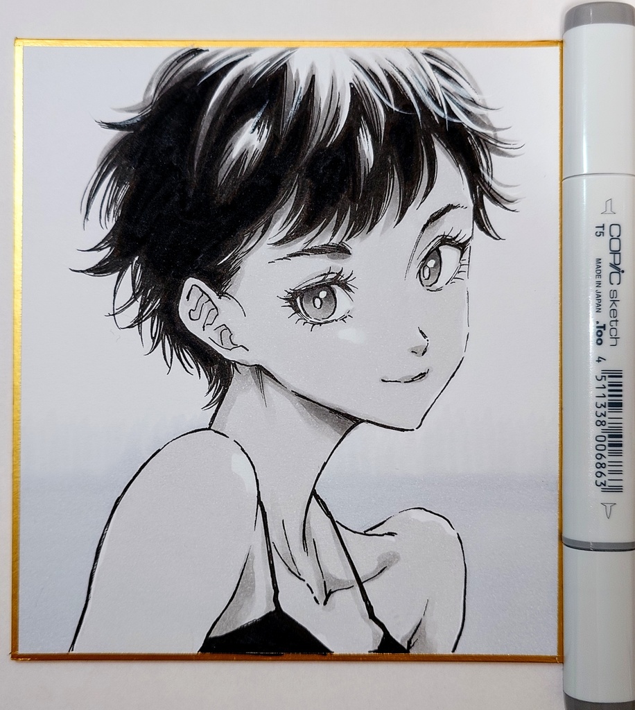 オリジナルイラスト 小色紙