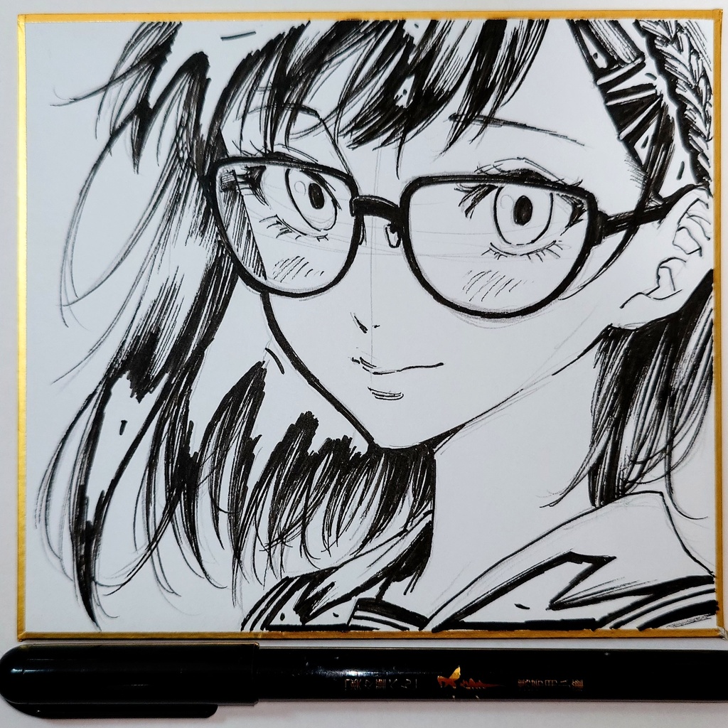 オリジナルイラスト 小色紙