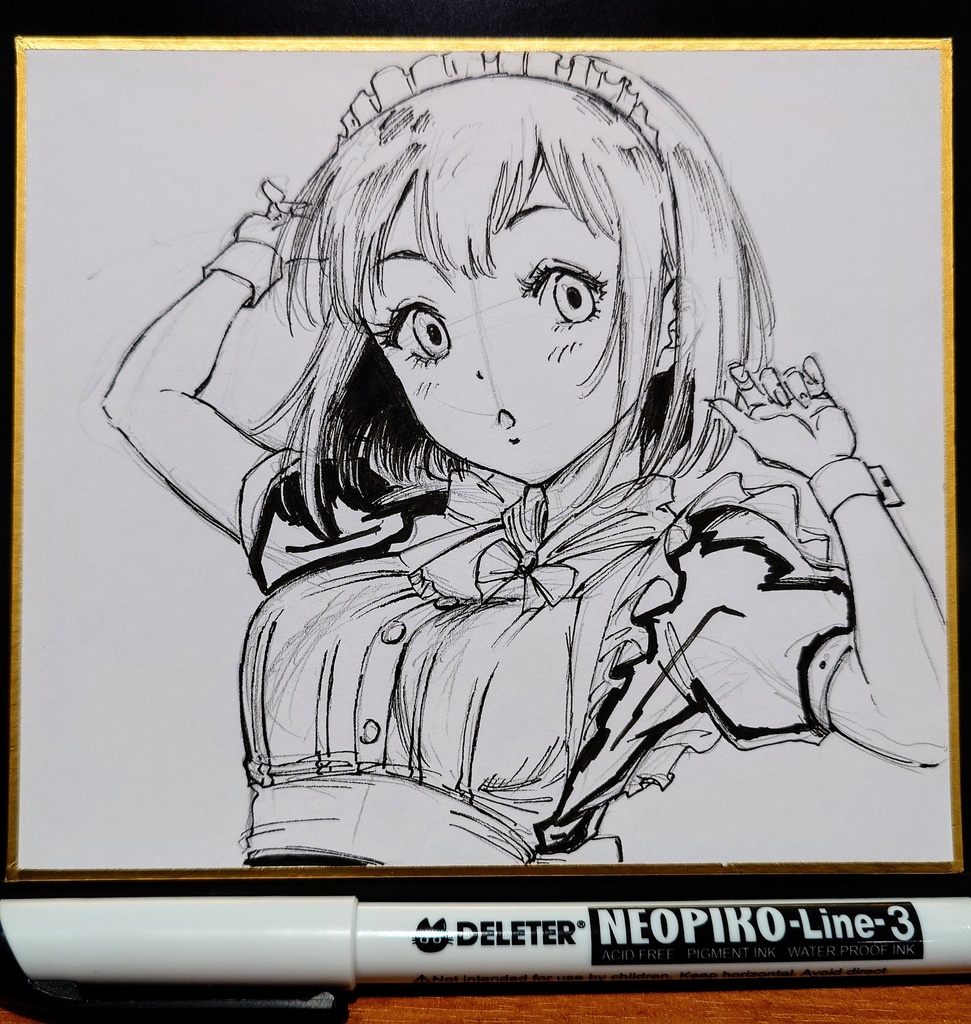 オリジナルイラスト 小色紙