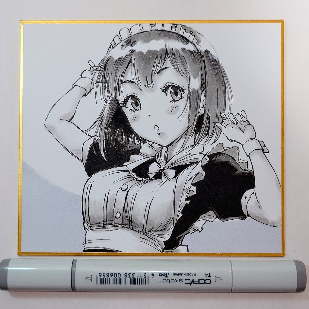 オリジナルイラスト 小色紙