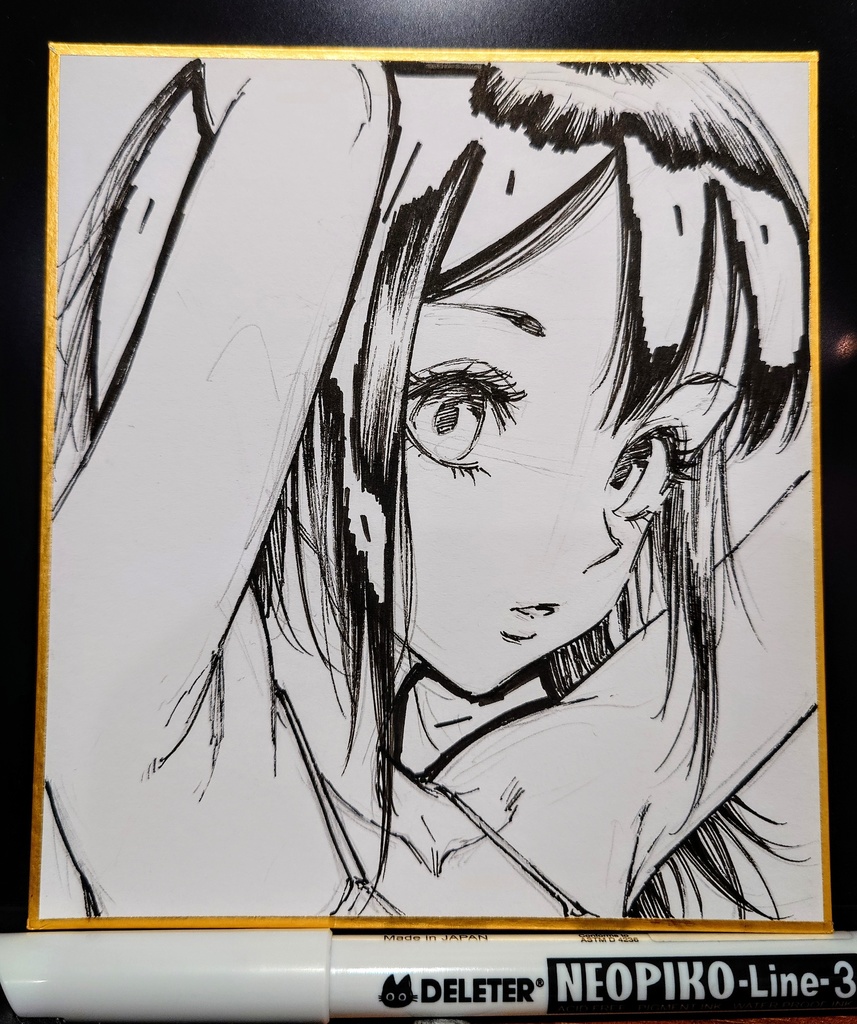オリジナルイラスト 小色紙