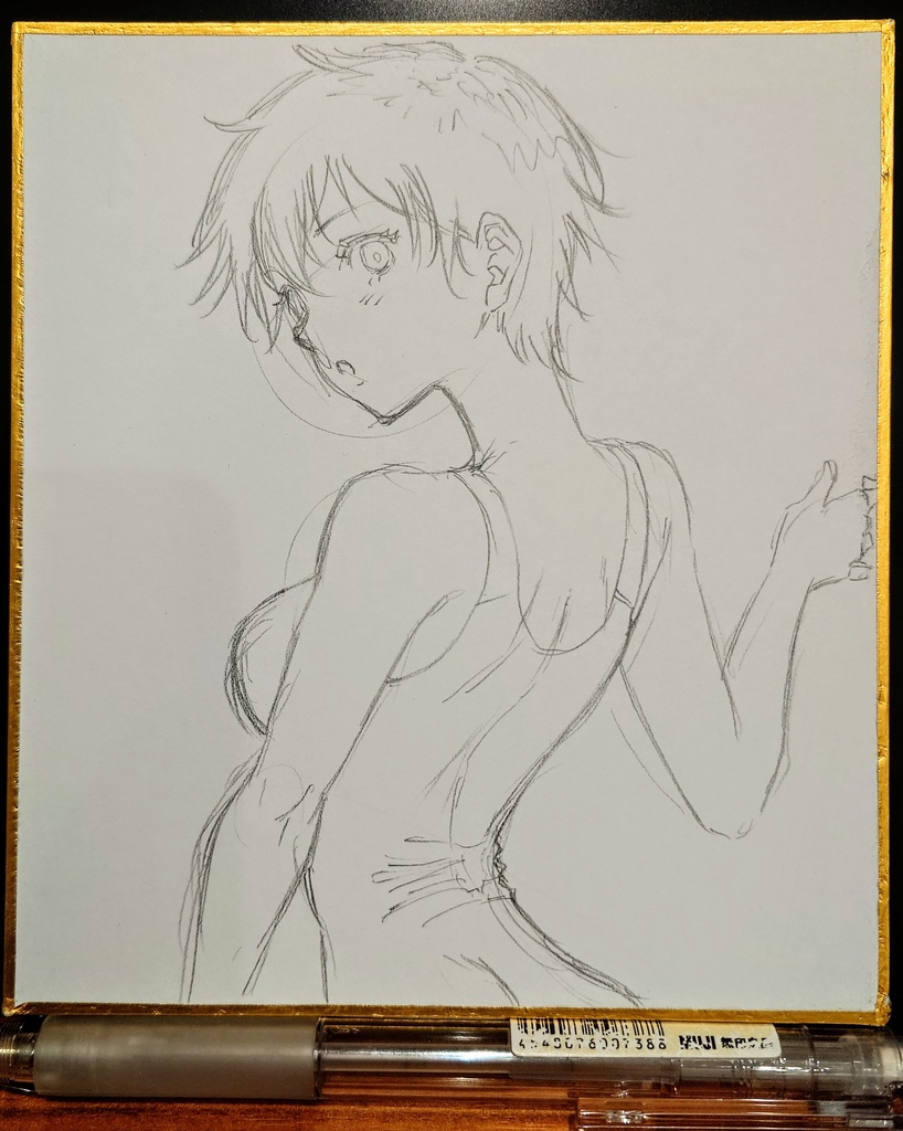 オリジナルイラスト 小色紙