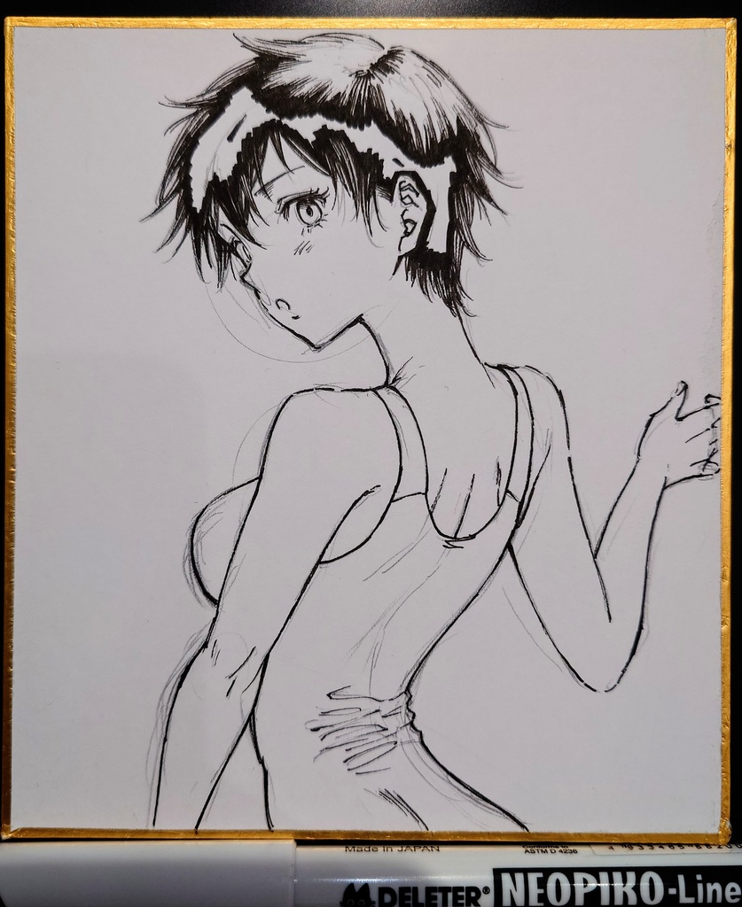 オリジナルイラスト 小色紙