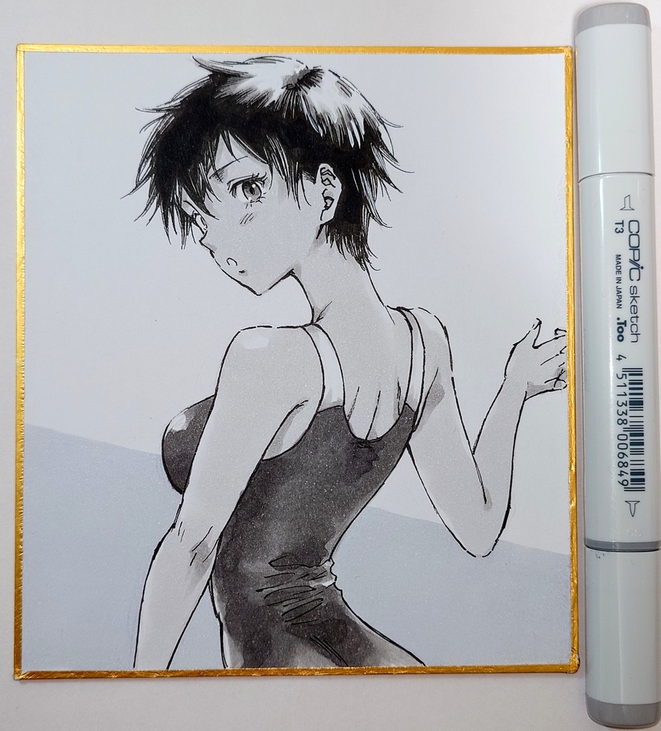オリジナルイラスト 小色紙