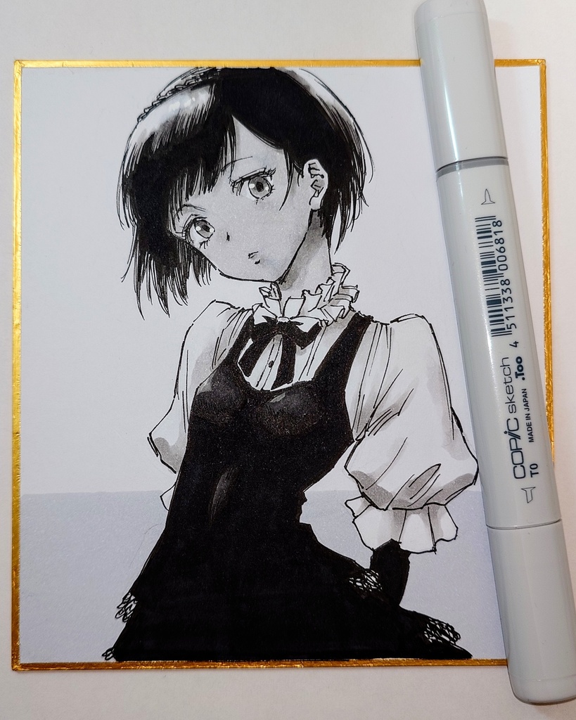 オリジナルイラスト 小色紙
