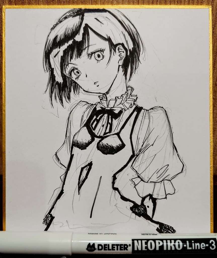 オリジナルイラスト 小色紙