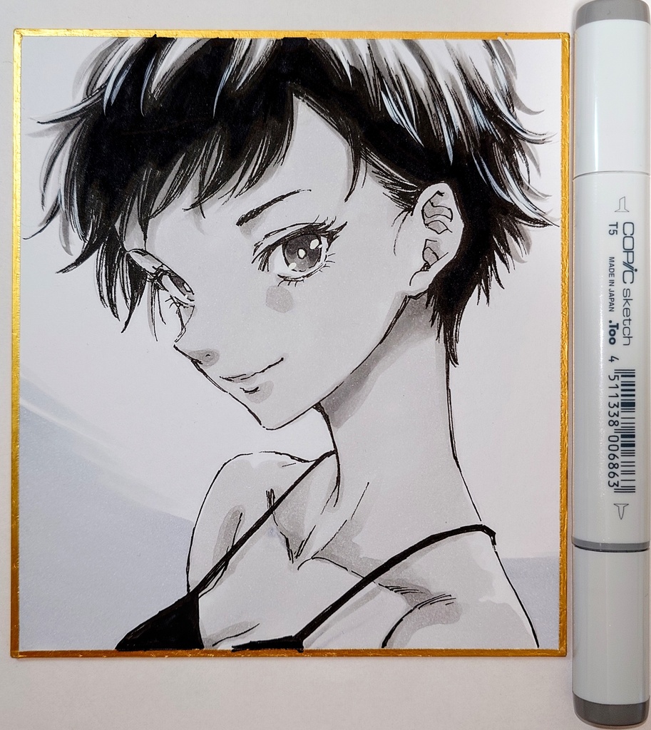 オリジナルイラスト 小色紙