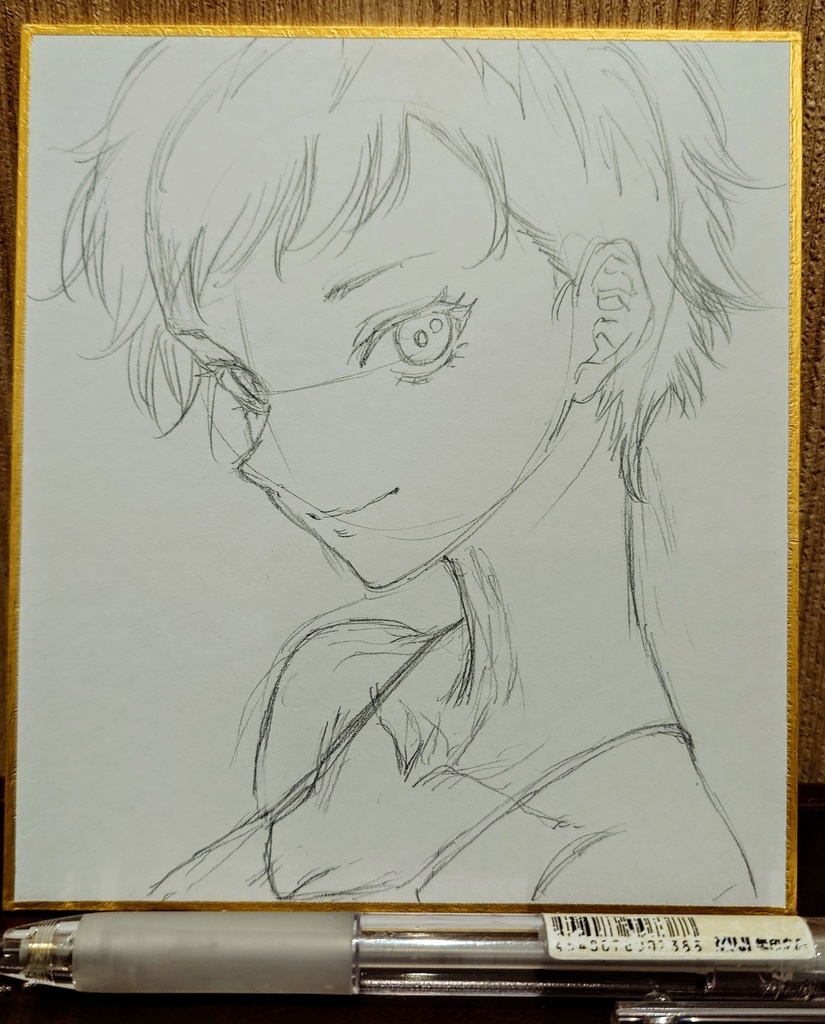 オリジナルイラスト 小色紙