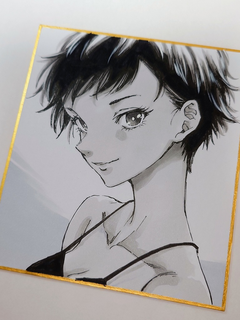 オリジナルイラスト 小色紙
