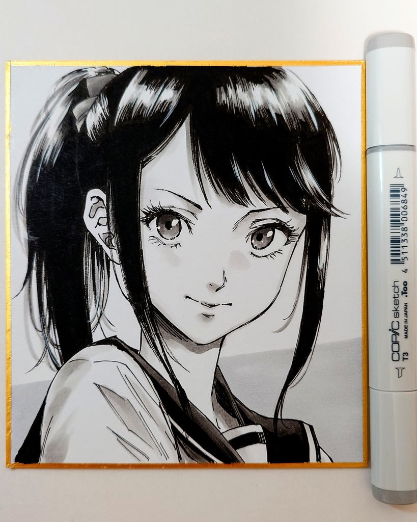 オリジナルイラスト 小色紙