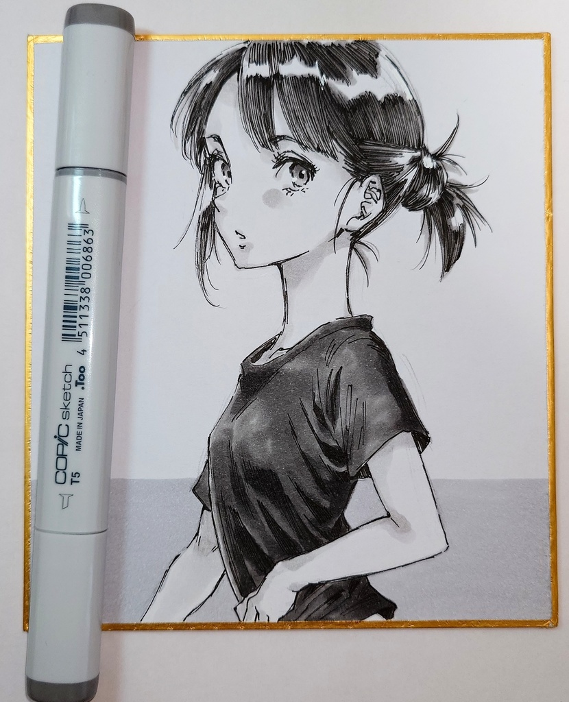 オリジナルイラスト 小色紙