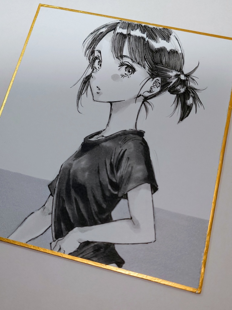 オリジナルイラスト 小色紙