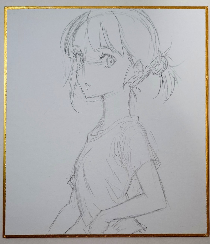 オリジナルイラスト 小色紙