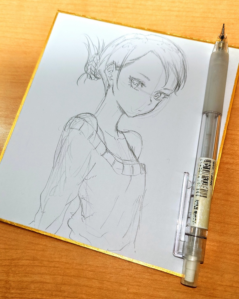 オリジナルイラスト 小色紙
