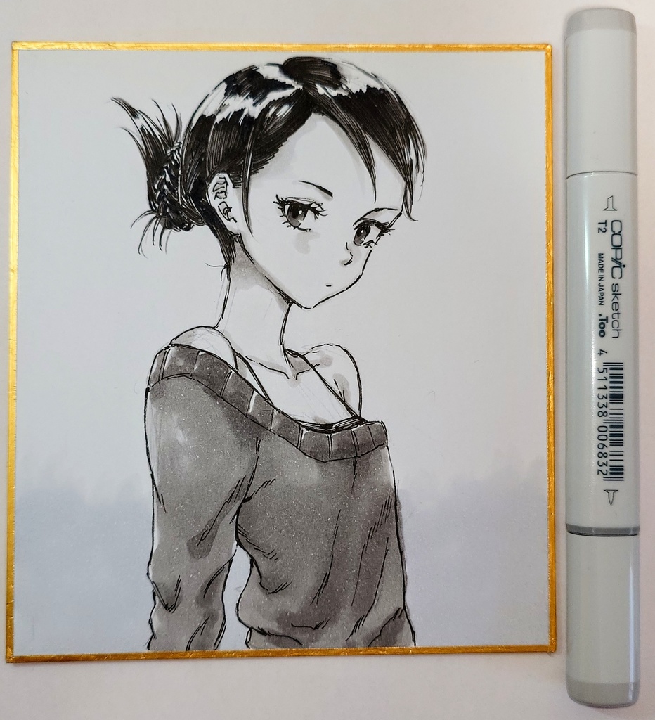 オリジナルイラスト 小色紙