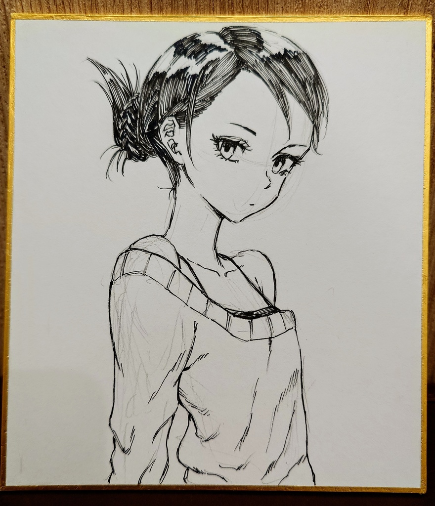 オリジナルイラスト 小色紙