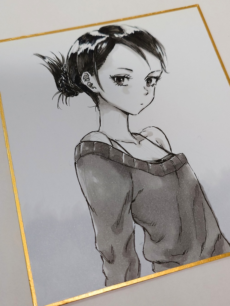 オリジナルイラスト 小色紙