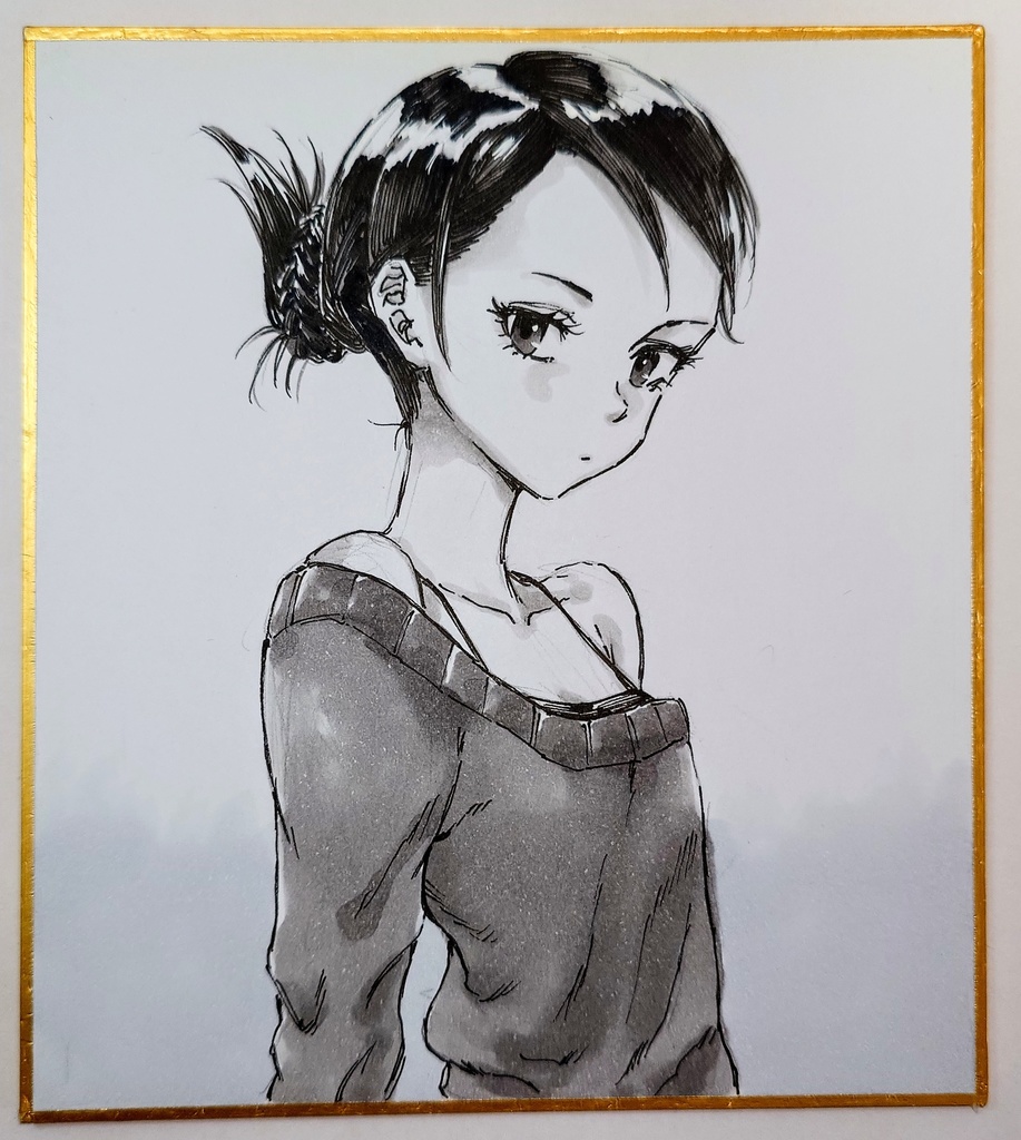 オリジナルイラスト 小色紙