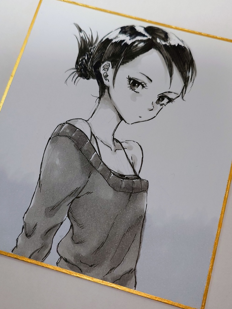 オリジナルイラスト 小色紙