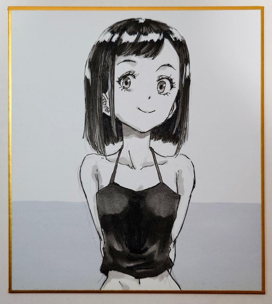 オリジナルイラスト 小色紙