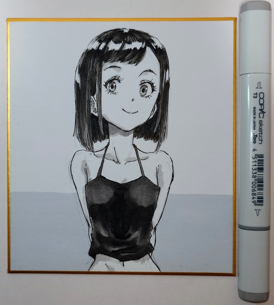 オリジナルイラスト 小色紙