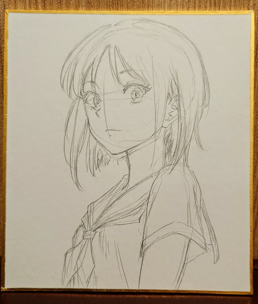 オリジナルイラスト 小色紙