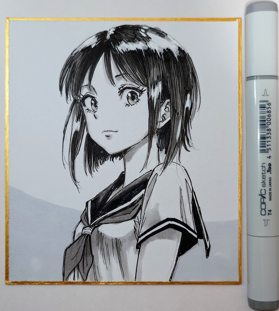 オリジナルイラスト 小色紙