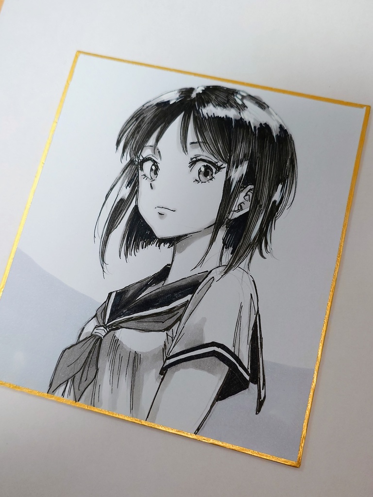 オリジナルイラスト 小色紙