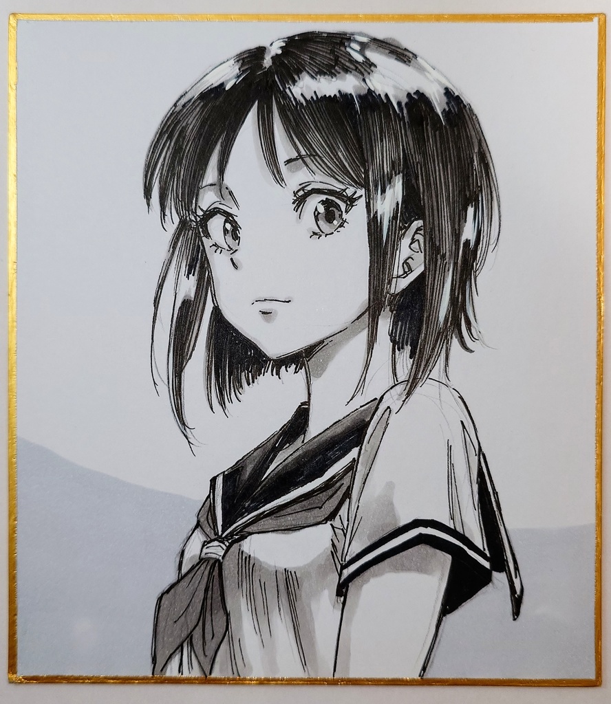 オリジナルイラスト 小色紙