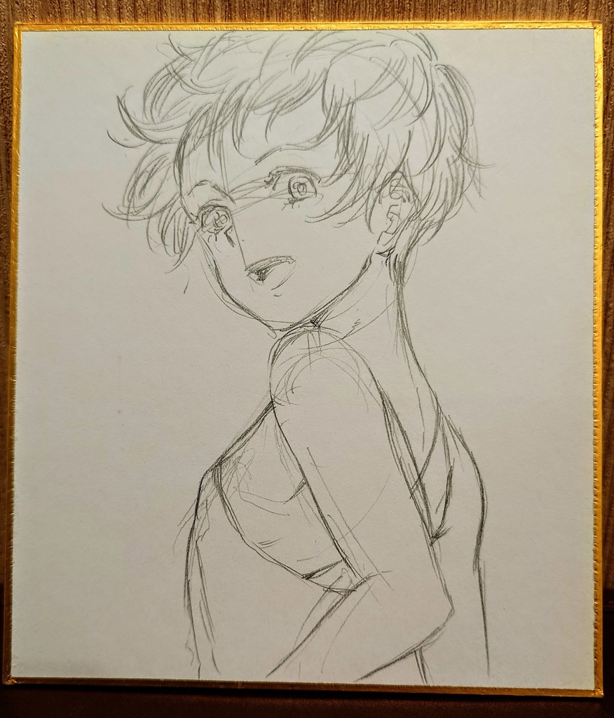 オリジナルイラスト 小色紙