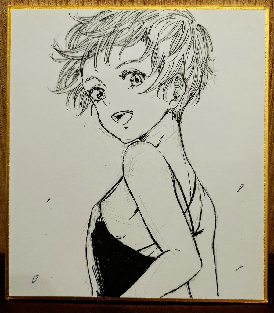 オリジナルイラスト 小色紙