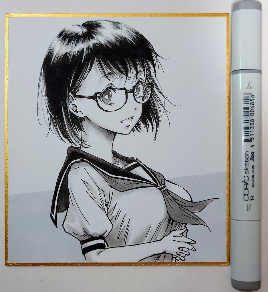 オリジナルイラスト 小色紙